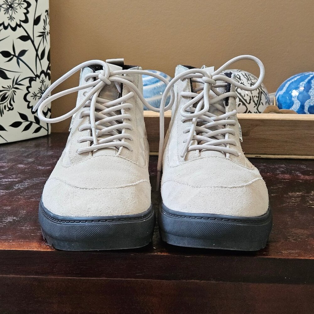 Vans Women's Suede "Cold Weather" High Top Sneaker Boots, Cream, Sz 8.5 - Picture 4 of 16